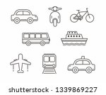 set of transportation icon line ... | Shutterstock .eps vector #1339869227