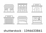 set of store icon line design.... | Shutterstock .eps vector #1346633861