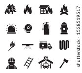 set of firefighter related icon ... | Shutterstock .eps vector #1528519517