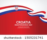 Happy Croatia National Day Celebration vector template, Background Concept for Independence Day and other events, Vector Illustration Design.