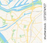 printable map of duisburg ... | Shutterstock .eps vector #1372076927