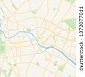 printable map of berlin ... | Shutterstock .eps vector #1372077011
