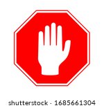 stop sign vector illustration... | Shutterstock .eps vector #1685661304