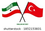 somaliland and turkey flags... | Shutterstock .eps vector #1852153831