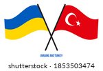 ukraine and turkey flags... | Shutterstock .eps vector #1853503474