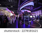 Small photo of Dubai, UAE - March 16, 2023: Arabian Gulf Arab (GCC) trade visitors at 'GISEC 2023' - largest cybersecurity tradeshow in the Middle East and Africa - at Dubai World Trade Centre (March 14-16, 2023).