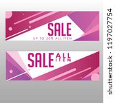 banner sale pink | Shutterstock .eps vector #1197027754