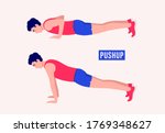 men doing push up  exercise ... | Shutterstock .eps vector #1769348627