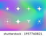 twinkling icons set in retro... | Shutterstock .eps vector #1957760821