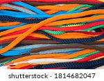 background of colored shoelaces.... | Shutterstock . vector #1814682047