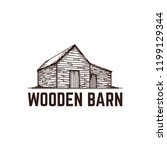 Old Wooden Barn Vector...