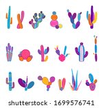 Vector Illustration Of Cacti...