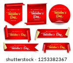 valentines day banners set.... | Shutterstock .eps vector #1253382367