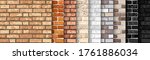 realistic vector brick wall... | Shutterstock .eps vector #1761886034