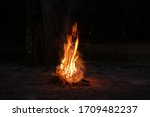 Small photo of ritualistic bonfire shaman to transmute all that is bad into good