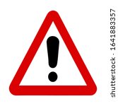 danger caution traffic sign... | Shutterstock .eps vector #1641883357