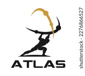 Modern Atlas logo. Vector illustration.