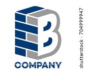 Brick Wall And Letter B Logo