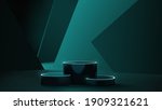 futuristic neon podium scene... | Shutterstock .eps vector #1909321621