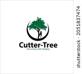 cutter tree logo designs for... | Shutterstock .eps vector #2051837474