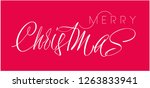 merry christmas   stylish hand... | Shutterstock .eps vector #1263833941
