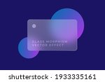transparent glass card design.... | Shutterstock .eps vector #1933335161