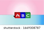abc 3d bright colored blocks... | Shutterstock . vector #1669308787