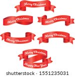 merry christmas  design ribbon... | Shutterstock .eps vector #1551235031