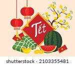 vietnamese new year concept.... | Shutterstock .eps vector #2103355481