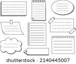 memo paper sheets  sticky note  ... | Shutterstock .eps vector #2140445007