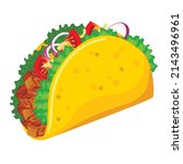 traditional mexican fast food.... | Shutterstock .eps vector #2143496961