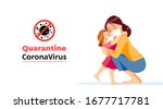coronavirus. quarantine no... | Shutterstock .eps vector #1677717781
