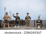Small photo of Pingtung, Taiwan - Nov 1, 2023: Rukai aboriginal people, wood sculpture in Wutai township. Wutai Township is the highest township in Pingtung County, and the hometown of Rukai aboriginal people.