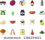color flat icon set weighing... | Shutterstock .eps vector #1286254021