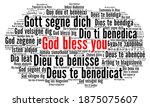 God Bless You Word Cloud In...