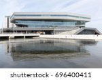 Small photo of Aarhus, Denmark - July 6, 2017: Urban mediaspace called also Dokk1 is a multimedia house with scandinavia`s largest public library and waterfront area in Aarhus, Denmark