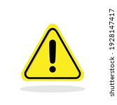 warning sign icon in flat style.... | Shutterstock .eps vector #1928147417