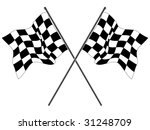 wavy checkered flags | Shutterstock .eps vector #31248709