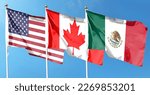 Flags of usa and canada and...