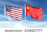 American flag and chinese flag...