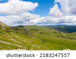 Outstanding view of Transalpina from Parang Mountains, Romania
