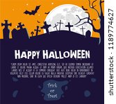 halloween illustration with... | Shutterstock .eps vector #1189774627