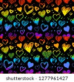 Neon Seamless Pattern With Hand ...