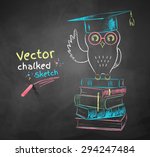 Vector Color Chalk Drawing Of...