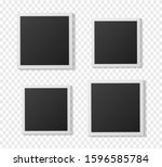 black and white photo frame... | Shutterstock .eps vector #1596585784