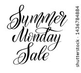 summer monday sale. black... | Shutterstock .eps vector #1436784884