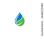 Water Drop And Leaf Logo  Icon...