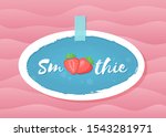 red smoothie strawberry... | Shutterstock . vector #1543281971