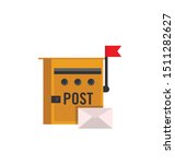 mailbox with mail vector icon | Shutterstock .eps vector #1511282627
