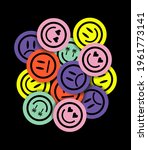  vector emojies sticker pack.... | Shutterstock .eps vector #1961773141